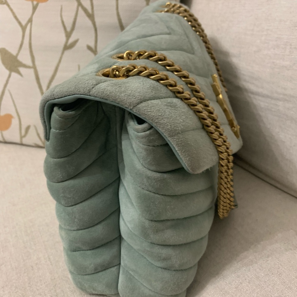 SAINT LAURENT Medium LouLou Quilted Suede Shoulder Bag - Picture 6 of 15